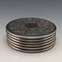 Set of 6 vintage silver-plated coasters